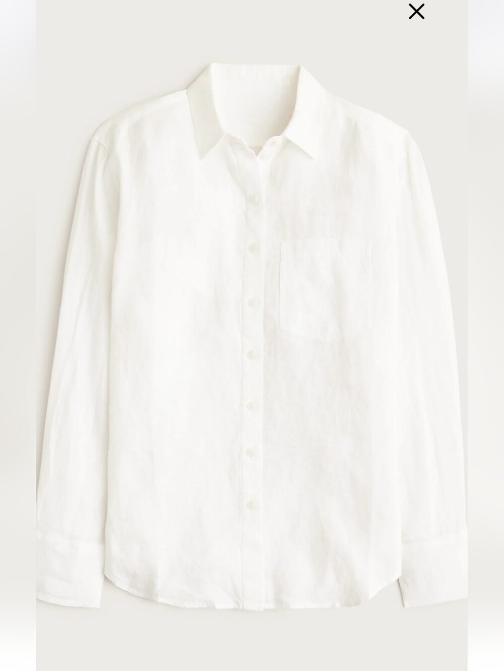 J.Crew Garçon classic button-up shirt in Baird McNutt Irish linen Sz0 $118 White - Picture 3 of 11